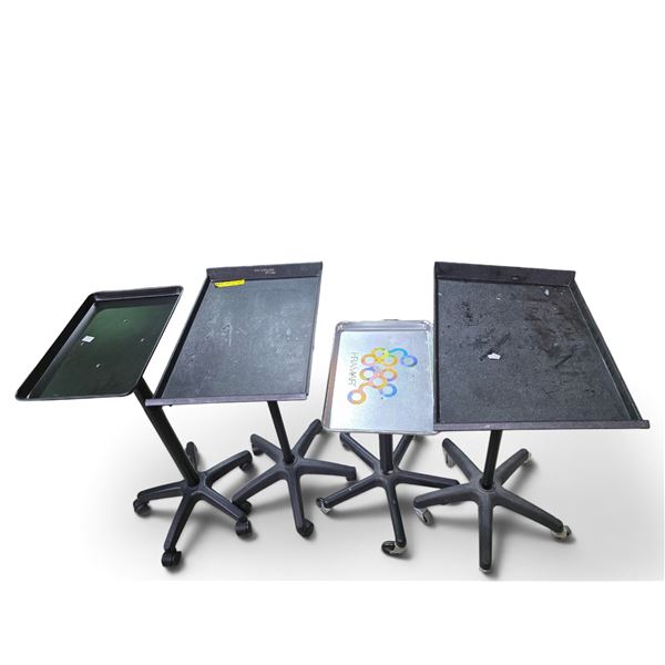 4-Pcs Salon Tray Carts and Salon Hair Dryer on Stand (various sizes)