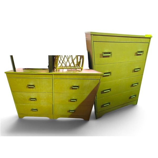 Wooden Dresser and Chest (H42.5" x W28" & "H32.5" x W50")