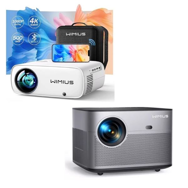 Group of 6 - Projector Bundle - Open Box Wimius S26 & P64 Models - 3 Boxes Each