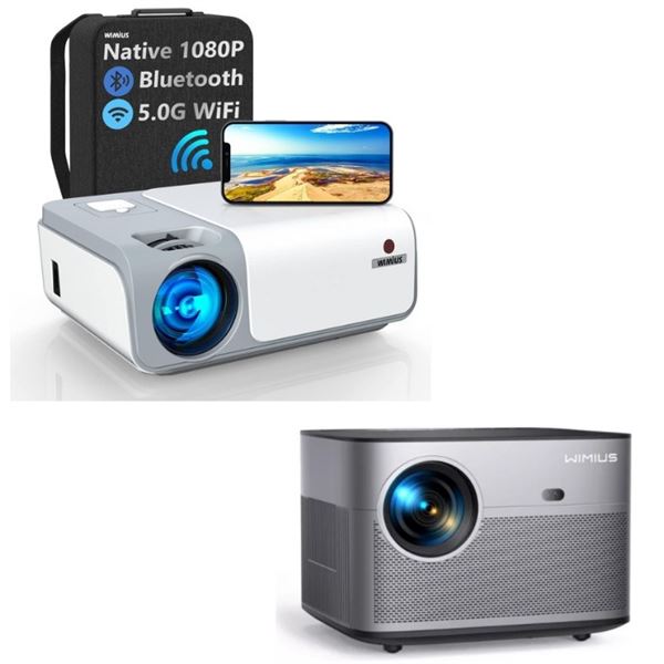 Group of 6 - Projector Bundle - Open Box Wimius W1 & P64 Models - 3 Boxes Each