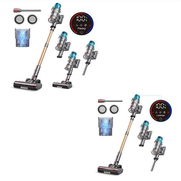 Vacuum Bundle: Open Box Laresar Ultra 7 & Fieety V7 Cordless Vacuums - 3 Boxes Each