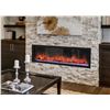Image 2 : Dynasty Electric Fireplace (Approx. 59"W) - Cover Detached