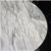 Image 3 : Round Marble-Look Top Dining Table, Dia. 47"