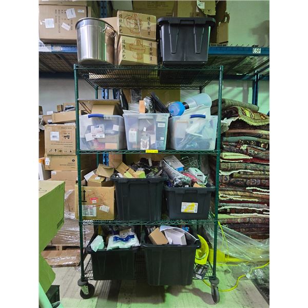 4-Shelf of Small Gadgets and Misc Goods - Mostly New (Shelf Not Included)