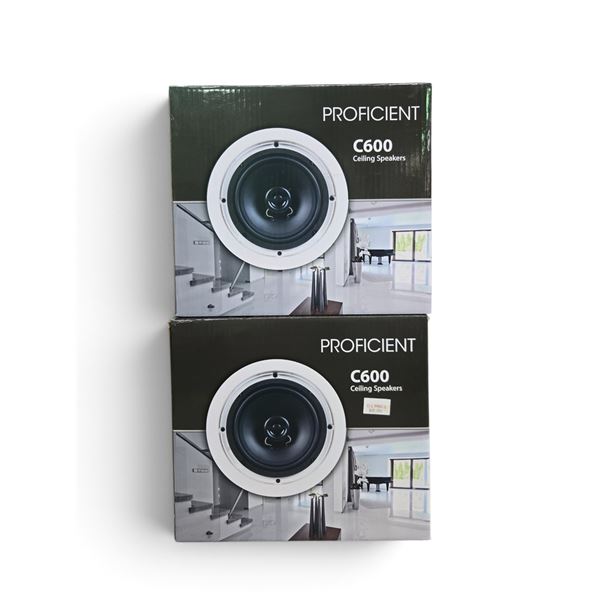2-Pcs - NIB ProFicient C600 Ceiling Speakers