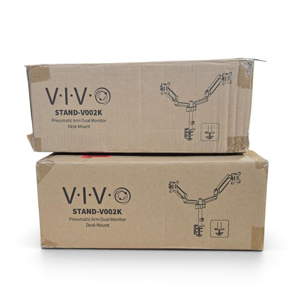 2-Pcs - Open Box VIVO Mechanical Arm Dual Monitor Desk Mount (STAND-V002K)