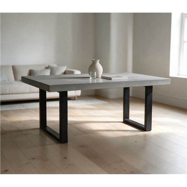 Gray Dining Table, 39.5" x 78" - some wear and chips