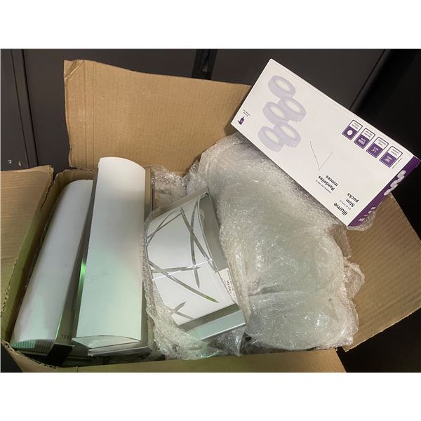 Box of Various Style Wall Light Fixtures and Sconces