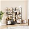 Image 1 : BNIB - Vermess Triple 4 Tier Bookshelf, Rustic Brown, RV: $149.99