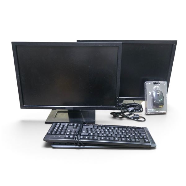 x2 Monitors w/ keyboards & mouse