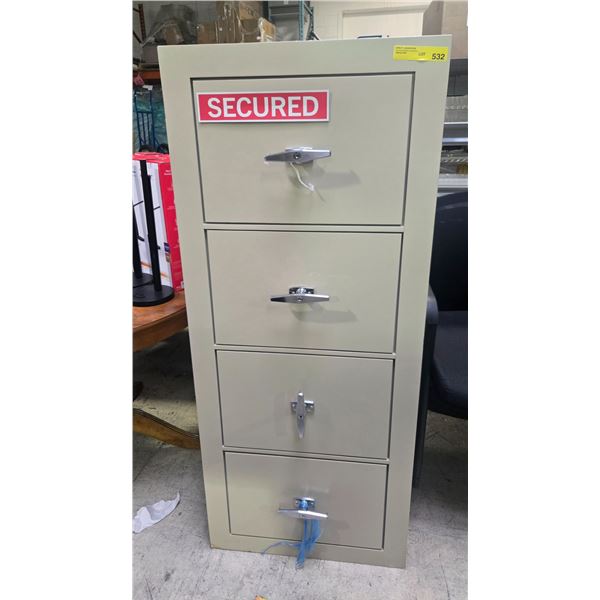 Movie prop "Secured" file cabinet (Movie prop only / doesn't open)