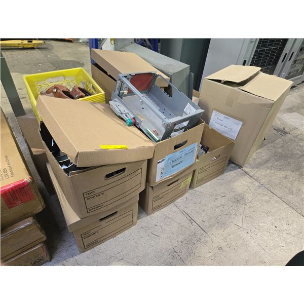 Group of misc. hardware, fittings, electrical panel boxes, etc.