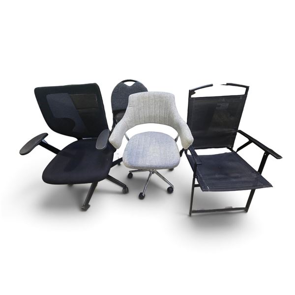 Group of x4 various styled chairs