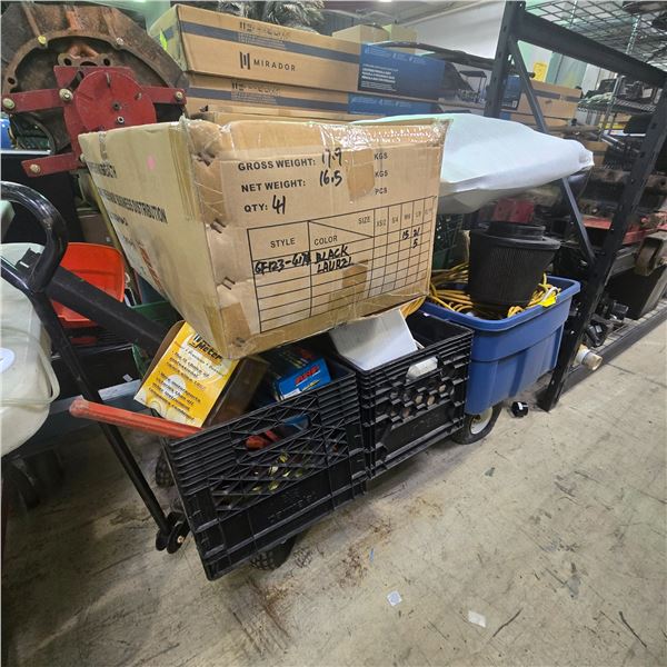 Group of construction materials - Extension cords, filters, propeller, duct, ratchet straps, etc.
