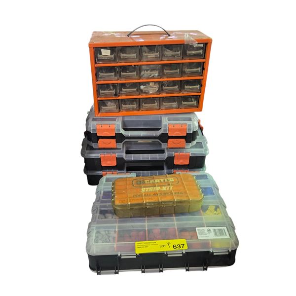 Plastic organizer boxes w/ electrical connectors