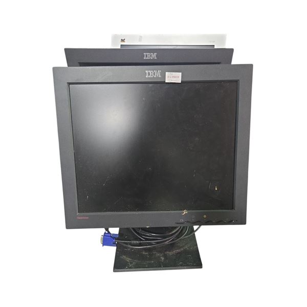 Group of x3 IBM monitors