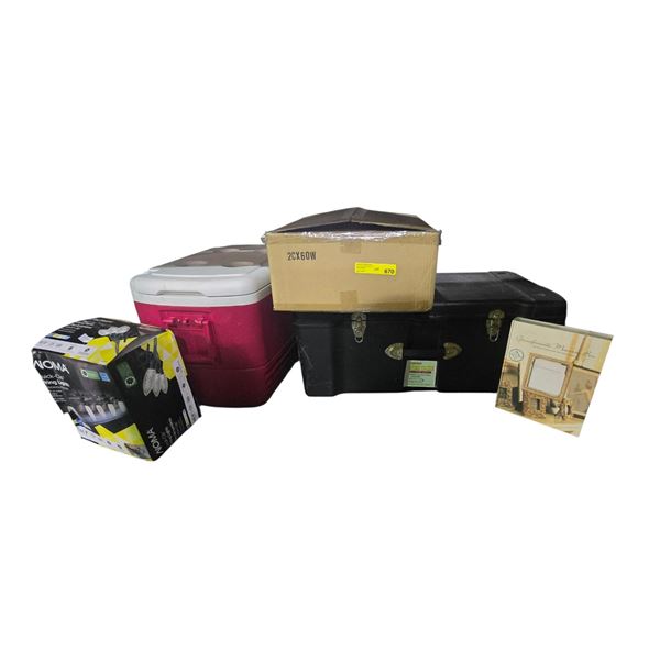 Deluxe plastic heavy duty storage box, cooler, etc.