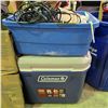 Image 2 : Group - Cooler, extension cords, cleaning tools & bin