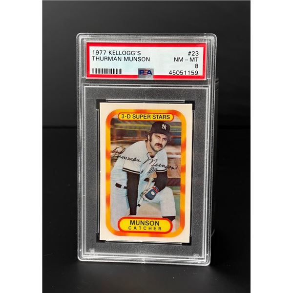 1977 Kellogg's Thurman Munson #23 PSA 8