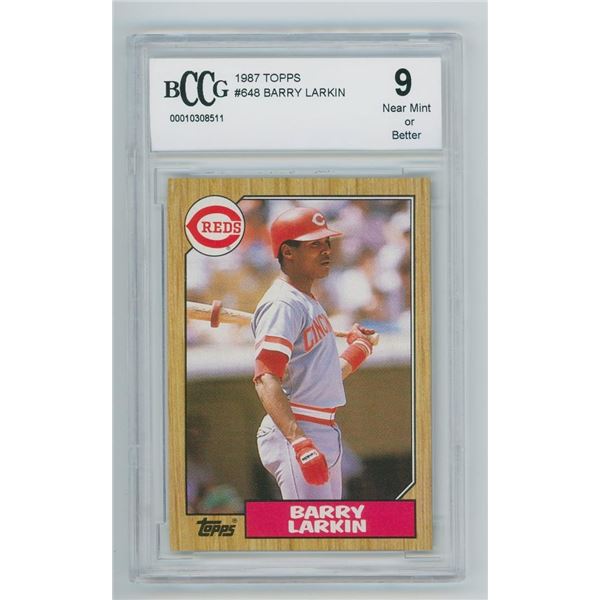 1987 Topps #648 Barry Larkin BCCG 9