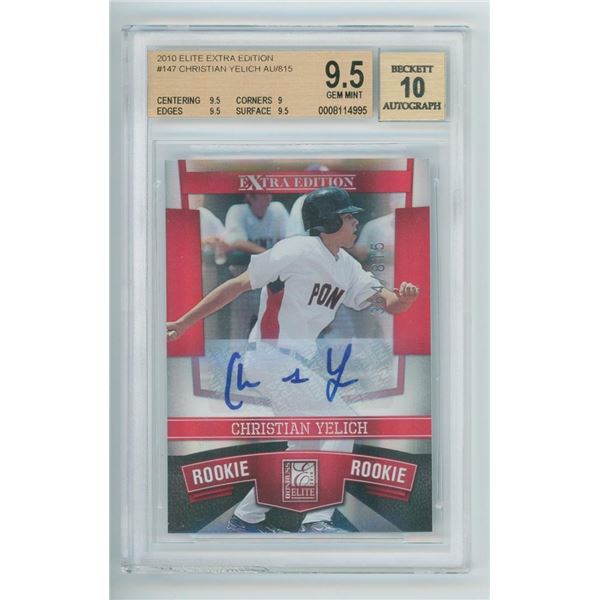 2010 Elite Extra Edition Christian Yelich BGS 9.5