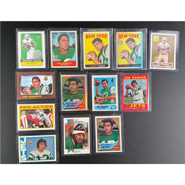 Collection of Joe Namath Football Cards