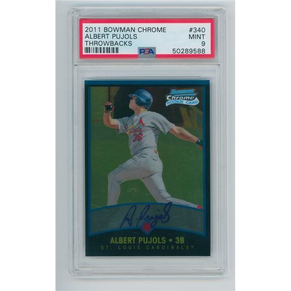 2011 Bowman Chrome Albert Pujols #340 PSA 9