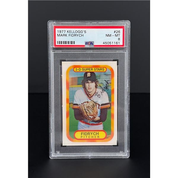 1977 Kellogg's Mark Fidrych #26 PSA 8