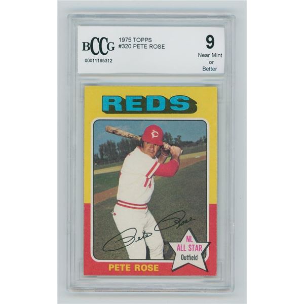 1975 Topps Pete Rose #320 BCCG 9