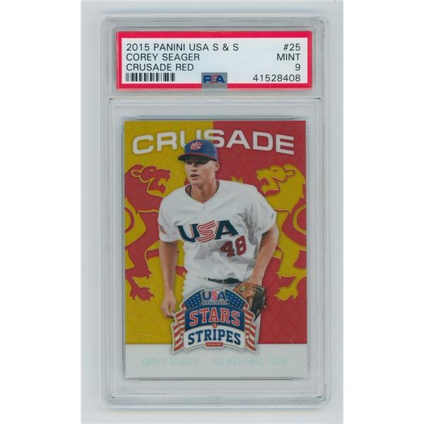 2015 Panini Corey Seager Crusade Red #25 PSA 9