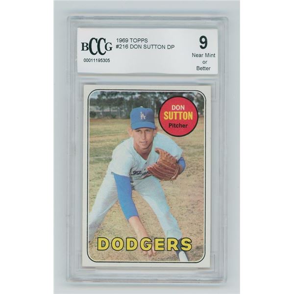 1969 Topps Don Sutton #216 BCCG 9