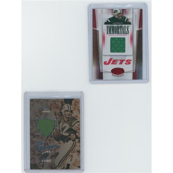 2007 Leaf 2018 Panini Joe Namath Patch Cards