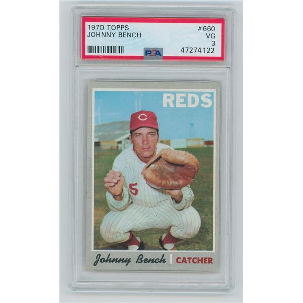 1970 Topps Johnny Bench #660 PSA 3
