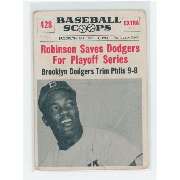 1961 Nu-Card Scoops #428 Jackie Robinson