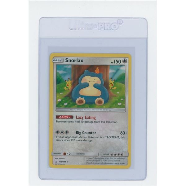 2019 Pokemon Sun & Moon Unbroken Bonds Snorlax 158