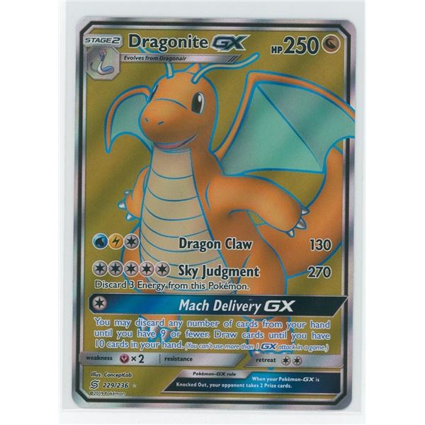 2019 Pokemon Unified Minds Dragonite GX Full Art