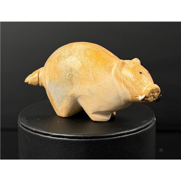 Delvin Leekya Zuni Carved Boar Fetish