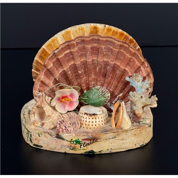 Florida Folk Art Seashell Letter Holder