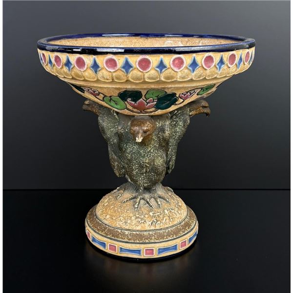 Amphora Pottery Pedestal Compote Console Bowl