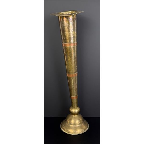 Russian Hammered Brass Jack in the Pulpit Vase