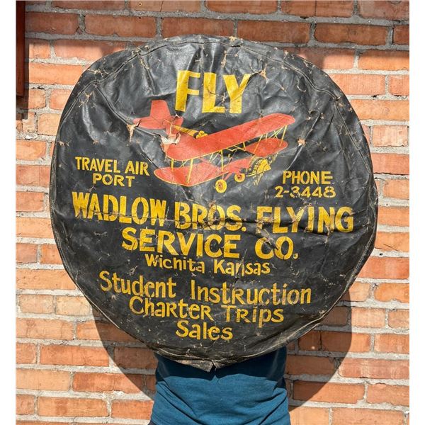 Wadlow Bros Flying Service Painted Tire Cover