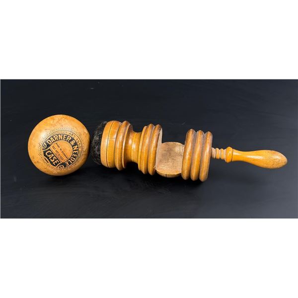 Mauchline Ware Sock Darner & Needle Case