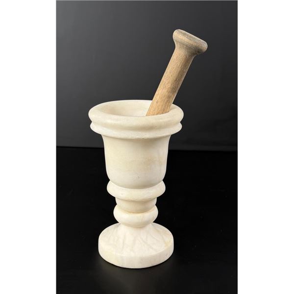 Italian Alabaster Pharmacy Mortar and Pestle
