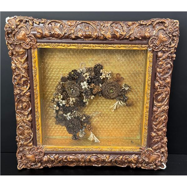 Victorian Memento Mori Mourning Hair Wreath