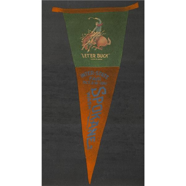 1911 Inter State Fair Spokane Washington Pennant