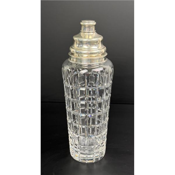 Hawkes Cartier Sterling Cut Glass Cocktail Shaker