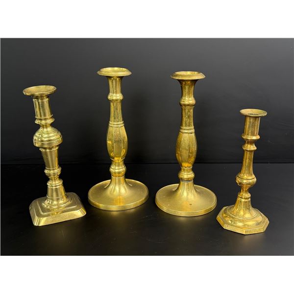 Collection of 18th Century Brass Candlesticks