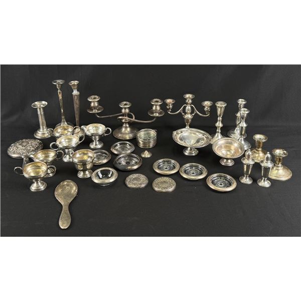 Collection of Weighted Sterling Silver Tableware