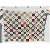 Image 1 : 1890s Nine Patch Feed Sack Quilt Top