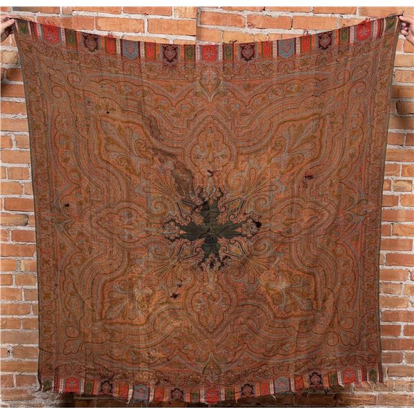 1870s Kashmir Paisley Rumal Shawl